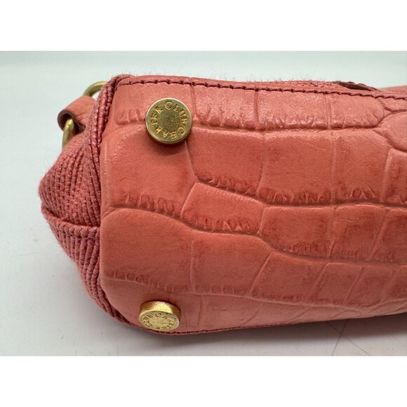 Charter Club Womens Shoulder Bag Coral Textured Faux Croc With Magnetic Closure - Picture 8 of 16